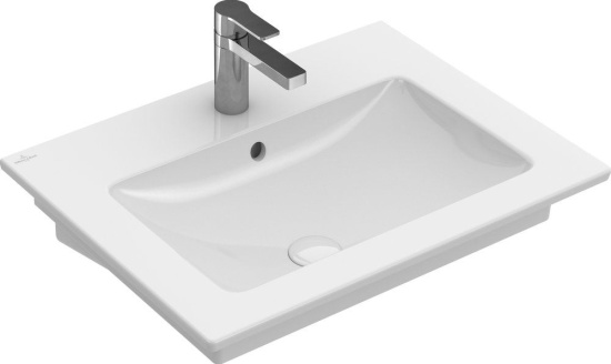Тумба с раковиной Villeroy & Boch Venticello A92401 60 black matt lacquer, с ручками хром