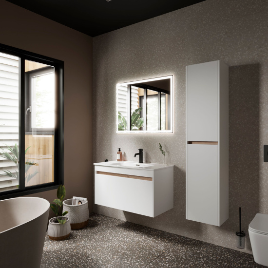 Мебель для ванной Sancos Smart 90 белый глянец