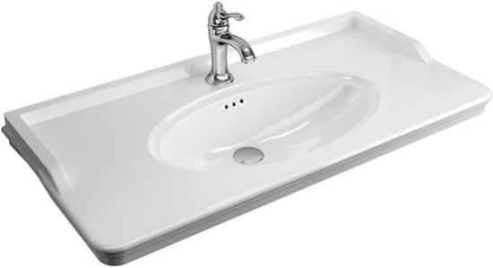 Тумба с раковиной Comforty Неаполь 100 белый глянец