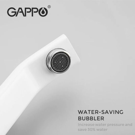 Смеситель для кухни Gappo G4517-8, белый