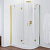 Душевой уголок Vegas Glass AFS-F 110*100 09 01 L профиль золото, стекло прозрачное