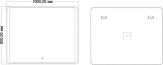 Зеркало Art&Max Elegant 100х80 с подсветкой