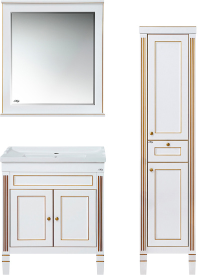 Зеркало Misty Женева 70 белая патина