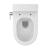 Унитаз подвесной Vitra Nest 5176B003-6233 с функцией биде, встроенным смесителем