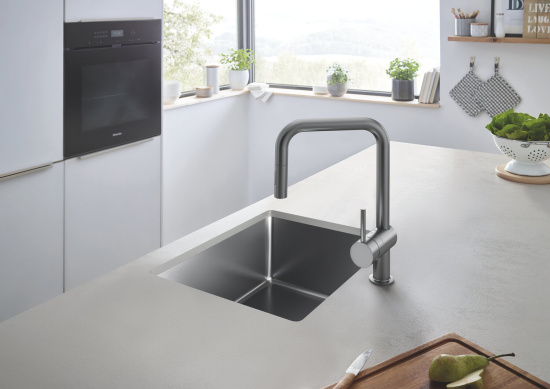 Смеситель для кухни Grohe Minta 32322AL2 темный графит