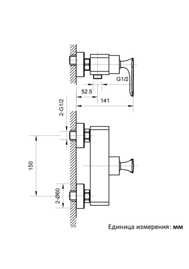Смеситель для душа AltroBagno Aperto 030601 Cr