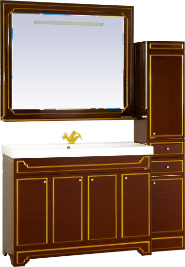 Зеркало Misty Praga 120 бордо патина