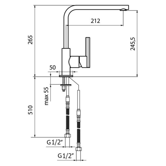 Смеситель для кухни Webert Kitchen Keo KE920302015