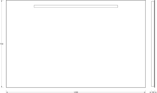 Зеркало Evoform Ledline BY 2108 120x75