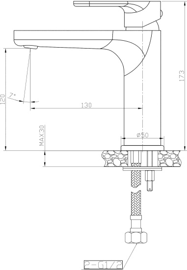 Смеситель для раковины Agger Gorgeous A0202144