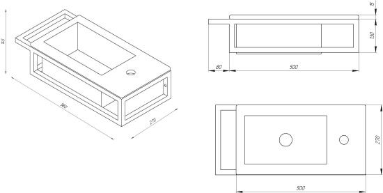 Мебель для ванной Stworki Нюборг 50