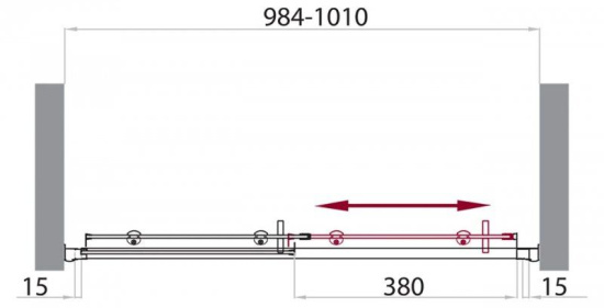 Душевая дверь в нишу BelBagno Uno-BF-1-150-P-Cr