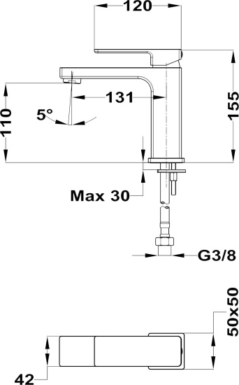 Смеситель для раковины Teka Soller 853461250