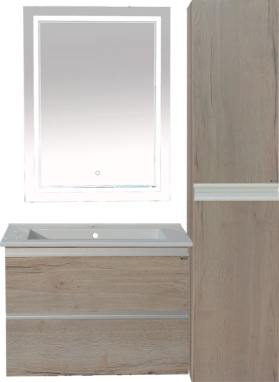 Пенал Misty Кантри 35 R, дуб галифакс белый, подвесной