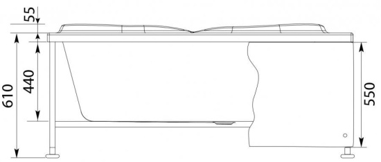 Акриловая ванна Aquanet Manila 150 см