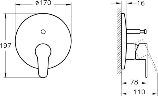 Душевая система VitrA Win S A49265EXP с внутренней частью