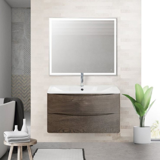 Тумба с раковиной BelBagno Acqua 100 подвесная, robere nature grigio
