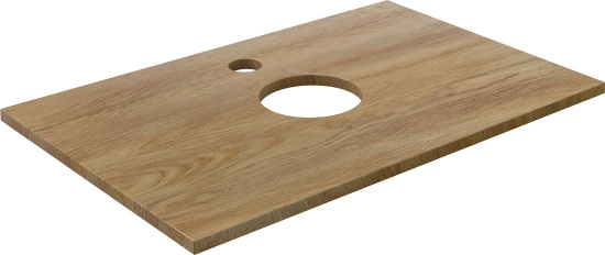 Мебель для ванной Diwo Элиста 60 светлое дерево, с раковиной Moduo 55 Leaf подвесная