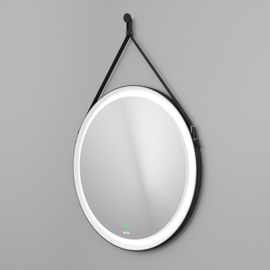 Зеркало Owl 1975 Viken 65, с подсветкой, черный ремень