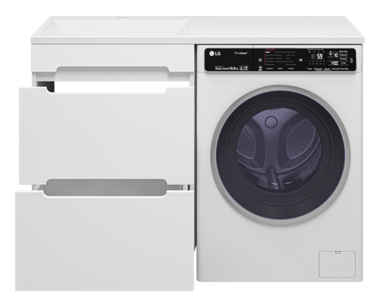 Тумба с раковиной Misty Байкал 55 L под стиральную машину, раковина Гавана 120