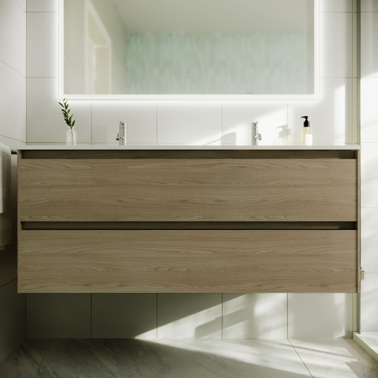 Мебель для ванной Sancos Cento 120 двойная, карпатская ель