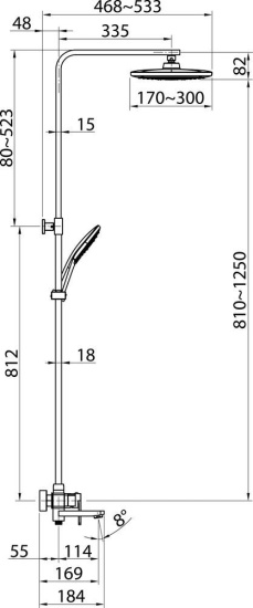 Душевая стойка Elghansa Shower Systems 2332269-2K (Set-25-New)