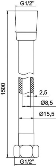 Душевой шланг Iddis A50711 1.5 150 см