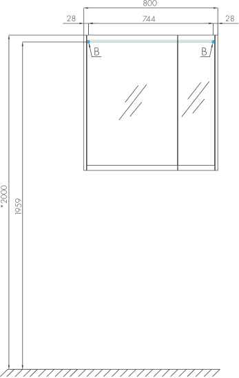 Мебель для ванной Aquaton Нортон 80, подвесная, белый глянец