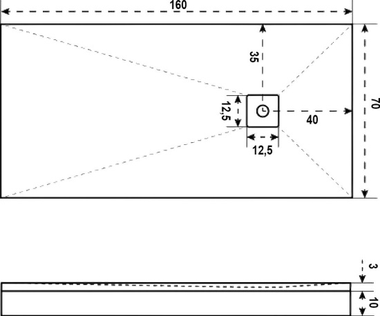 Поддон для душа Good Door Essentia 160x70 см