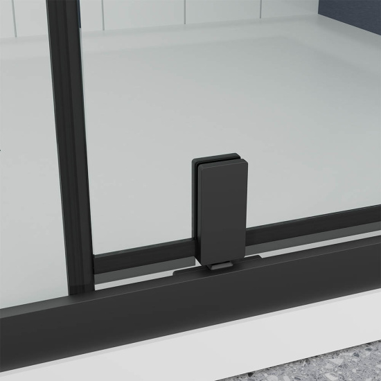 Душевая дверь в нишу Veconi Ottimo P20 B OP20B-110-01-C9, профиль черный матовый, стекло прозрачное