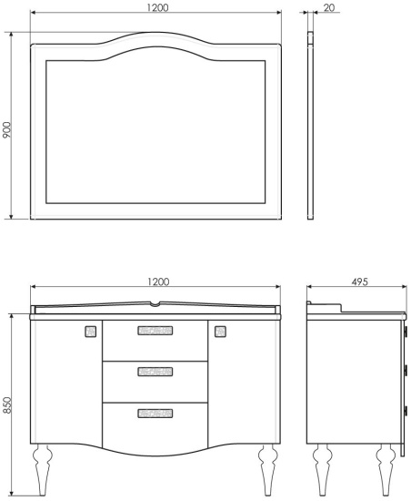 Мебель для ванной Comforty Монако 120