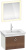 Тумба с раковиной Duravit White Tulip 75 с ручкой, американский орех, белый шелковисто-матовый