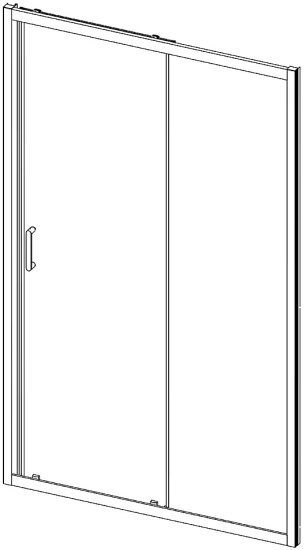 Душевая дверь в нишу Vincea Alpha VDS-3AL130CL 130 см, стекло прозрачное, хром