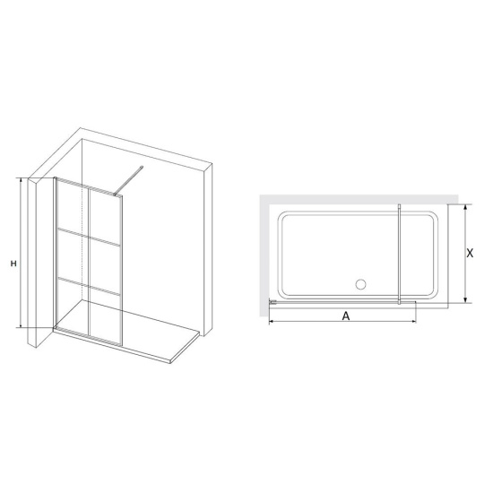 Душевая перегородка RGW WA-11-B 120х200
