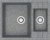 Мойка кухонная ZETT lab. T190Q008 темно-серая
