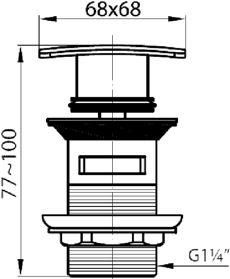 Донный клапан для раковины Cezares CZR-SCQ-01 хром