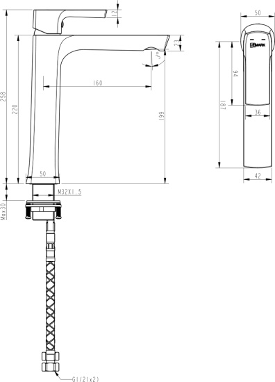 Смеситель для раковины Lemark Ursus LM7209BL