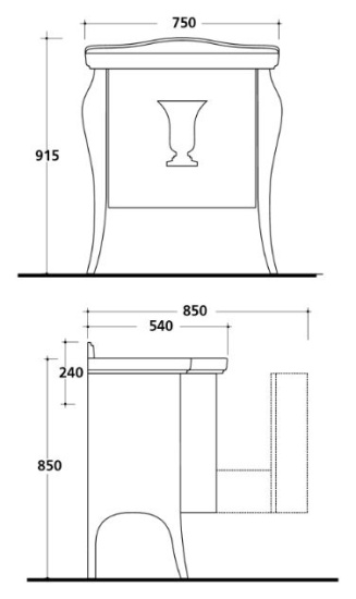 Тумба с раковиной Galassia Ethos 8479 75 см белая
