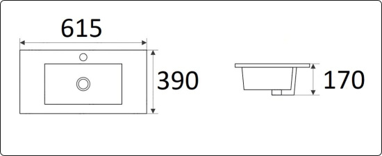 Раковина CeramaLux 9393-60