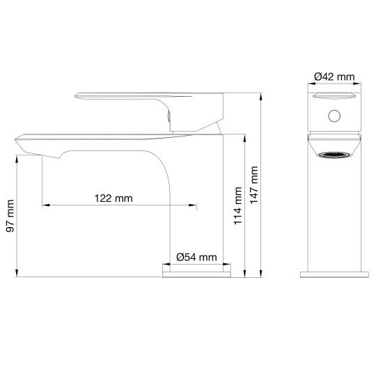 Смеситель для раковины Wonzon & Woghand Brilliant WW-88018079-MB