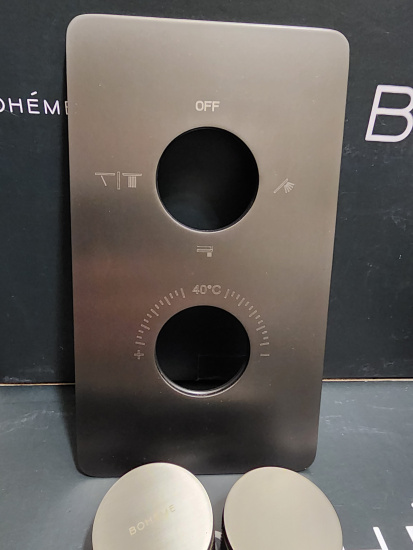 Душевой комплект для ванны Boheme Cell графит, термостат