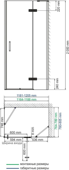 Душевой уголок Wasserkraft Aller White 10H06RWHITE 120x80 см