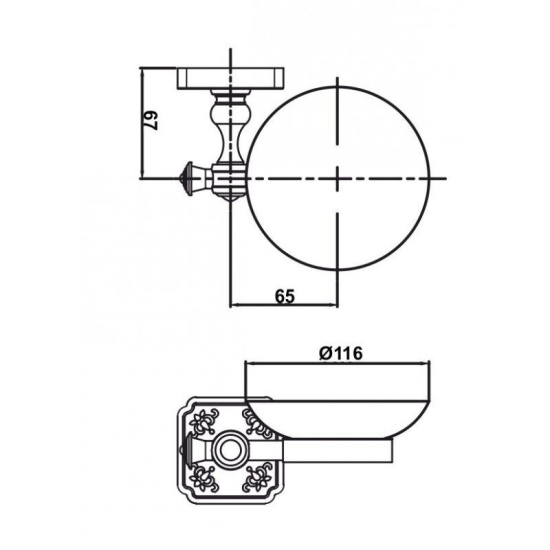 Мыльница Altrobagno Antik 080702 Br