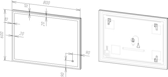 Мебель для ванной Diwo Элиста 80 чёрный мрамор, с раковиной Moduo 40 Ring