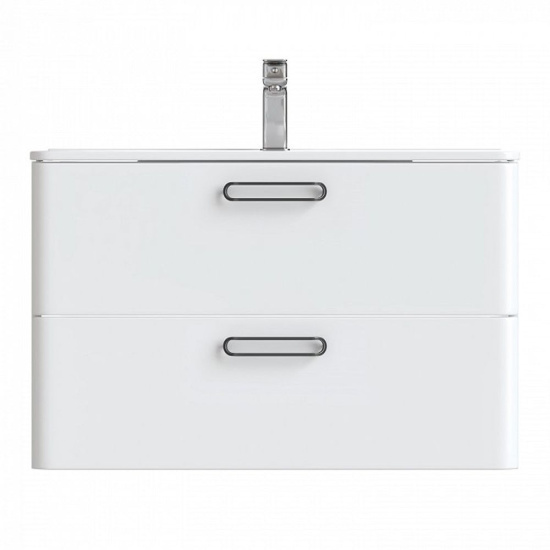 Тумба с раковиной Iddis Brick 80 подвесная белая