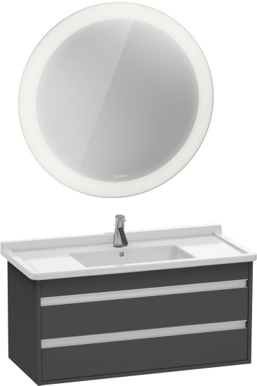 Тумба с раковиной Duravit Ketho 100 графит матовый