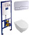 Инсталляция Villeroy & Boch 9224 6100 + кнопка Viconnect 9224 9061 хром + унитаз подвесной Villeroy & Boch O'Novo 5660HR01 alpin