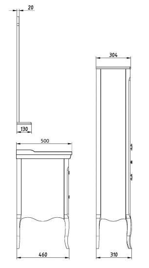 Мебель для ванной ASB-Woodline Модерн 105 антикварный орех