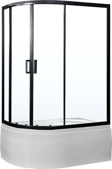 Душевой уголок Royal Bath BK RB8120BK-T-BL-R 120x80 с поддоном