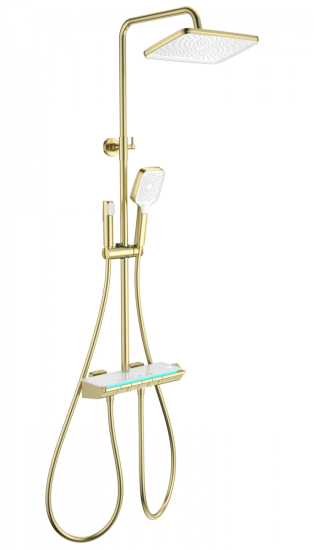 Душевая стойка Wonzon & Woghand Muse Lumia WW-B4174-BG с термостатом